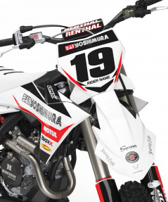 Motocross Graphics For KTM Supercross White Front