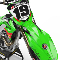 Motocross Graphics For Kawasaki Supercross Green Front