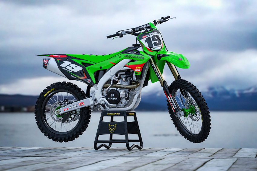 Motocross Graphics For Kawasaki Supercross Green Promo