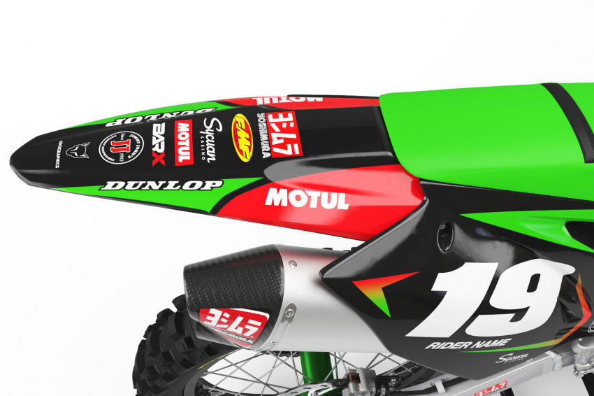 Motocross Graphics For Kawasaki Supercross Green Tail
