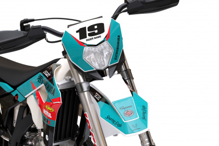 Motocross Graphics For Sherco Supercross Teal Front