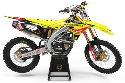 Motocross Graphics For Suzuki Competition Yellow