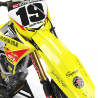 Motocross Graphics For Suzuki Competition Yellow Front