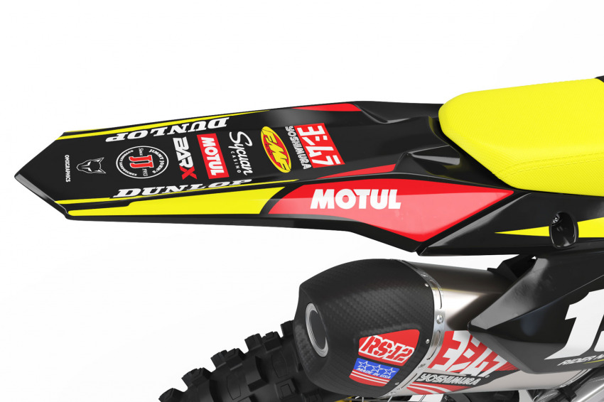 Motocross Graphics For Suzuki Competition Yellow Tail