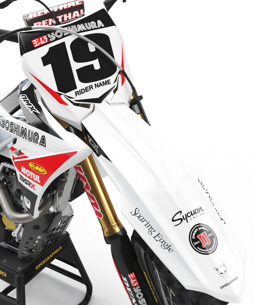 Motocross Graphics For Suzuki Supercross White Front