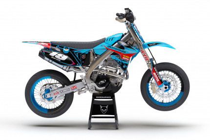 Motocross Graphics For TM Competition Blue