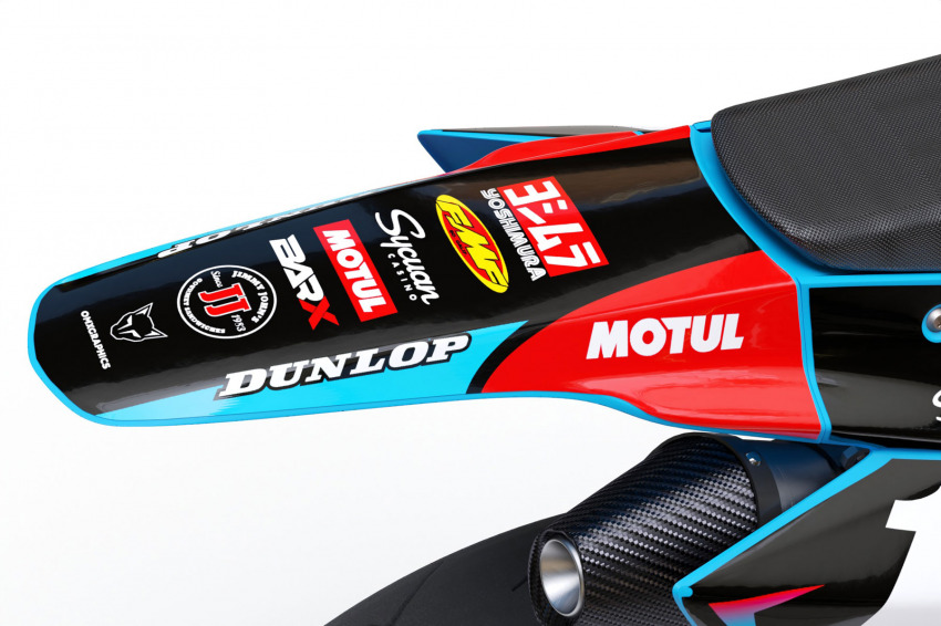 Motocross Graphics For TM Competition Blue Tail