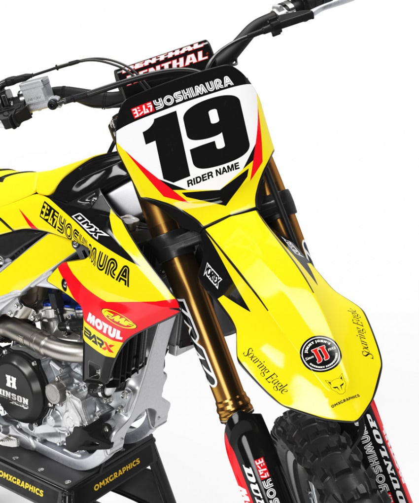 Motocross Graphics For Yamaha Supercross Yellow Front