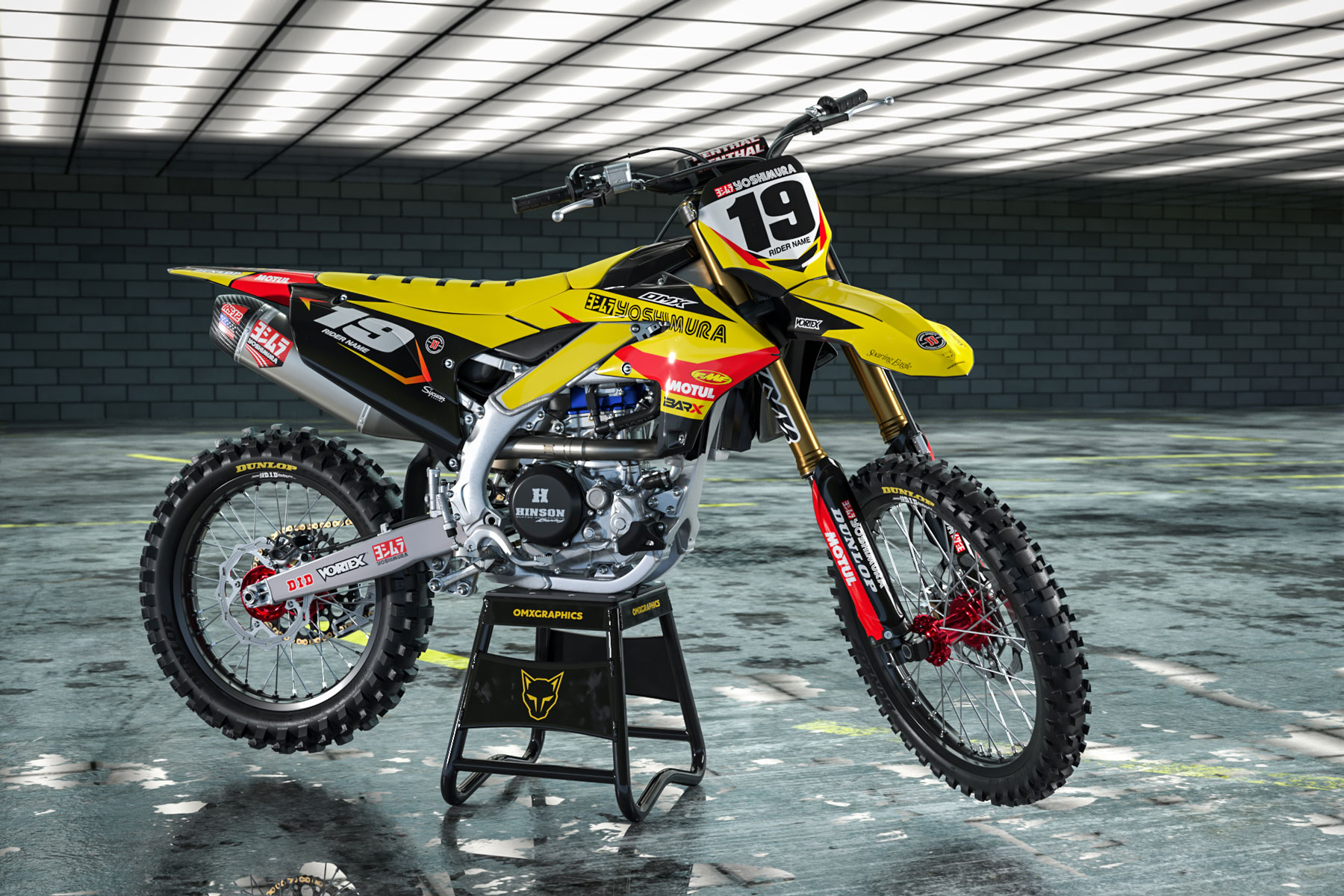 Motocross Graphics For Yamaha Supercross Yellow Promo