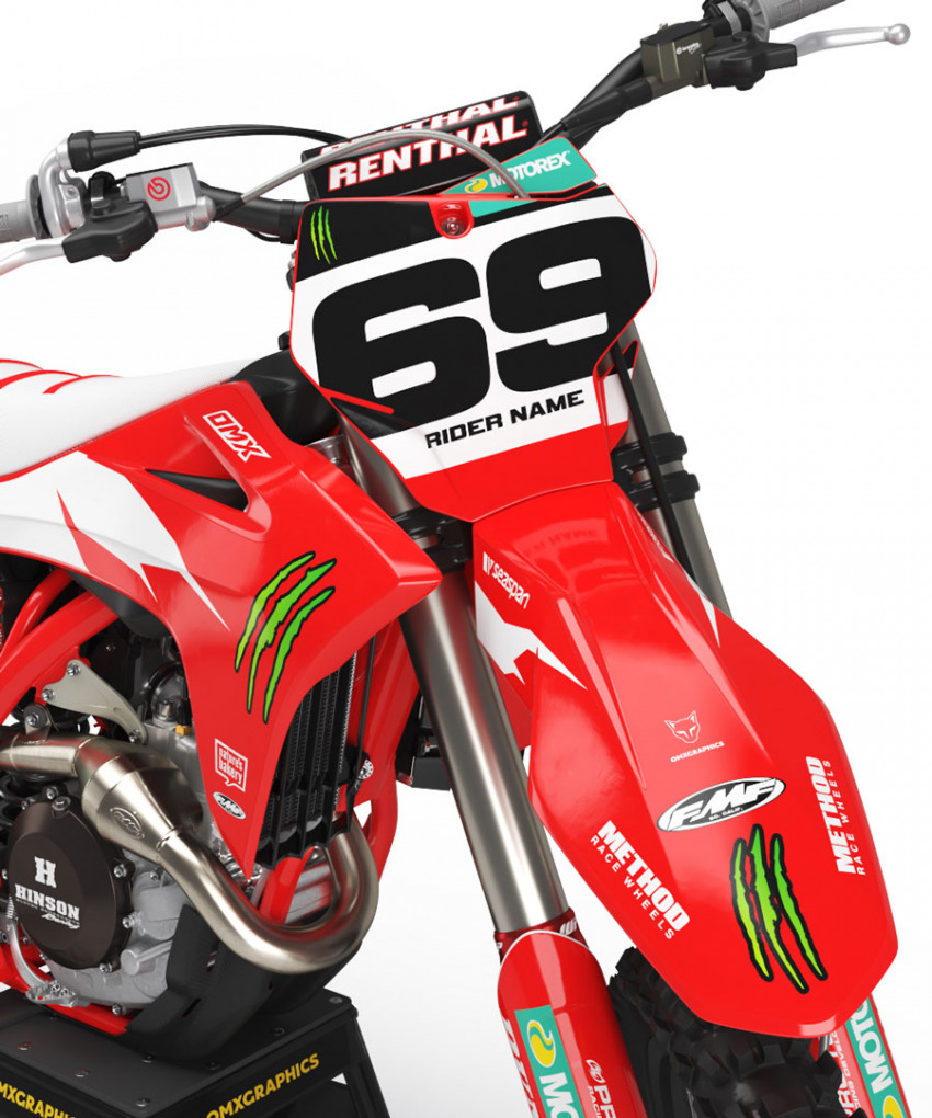 Mx Graphics For GasGas Energy Red Front
