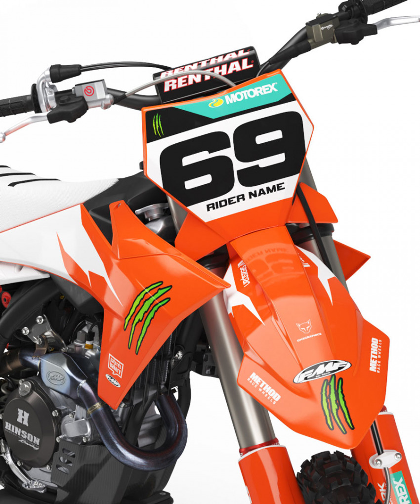 Mx Graphics For KTM Energy Orange Front