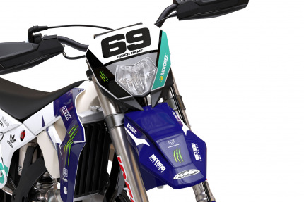 Mx Graphics For Sherco Energy Blue Front