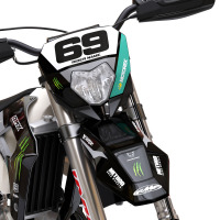 Mx Graphics For Sherco Monster Black Front