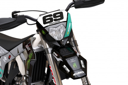 Mx Graphics For Sherco Monster Black Front