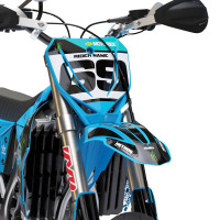 Mx Graphics For TM Racing Energy Blue Front