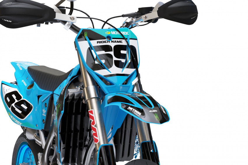 Mx Graphics For TM Racing Energy Blue Front