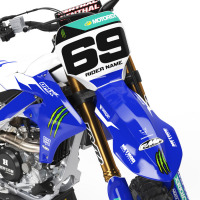 Mx Graphics For Yamaha Energy Blue Front