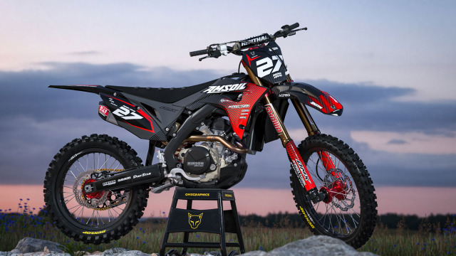 Dirt Bike Graphics Kit For Honda - THROTTLE - Promo