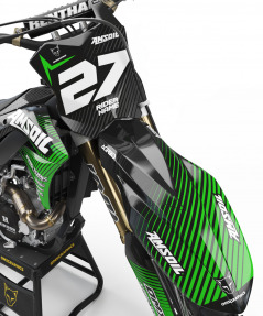 Dirt Bike Graphics Kit for Kawasaki KX KXF Throttle Front