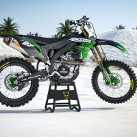 Dirt Bike Graphics Kit for Kawasaki KX KXF Throttle Promotion