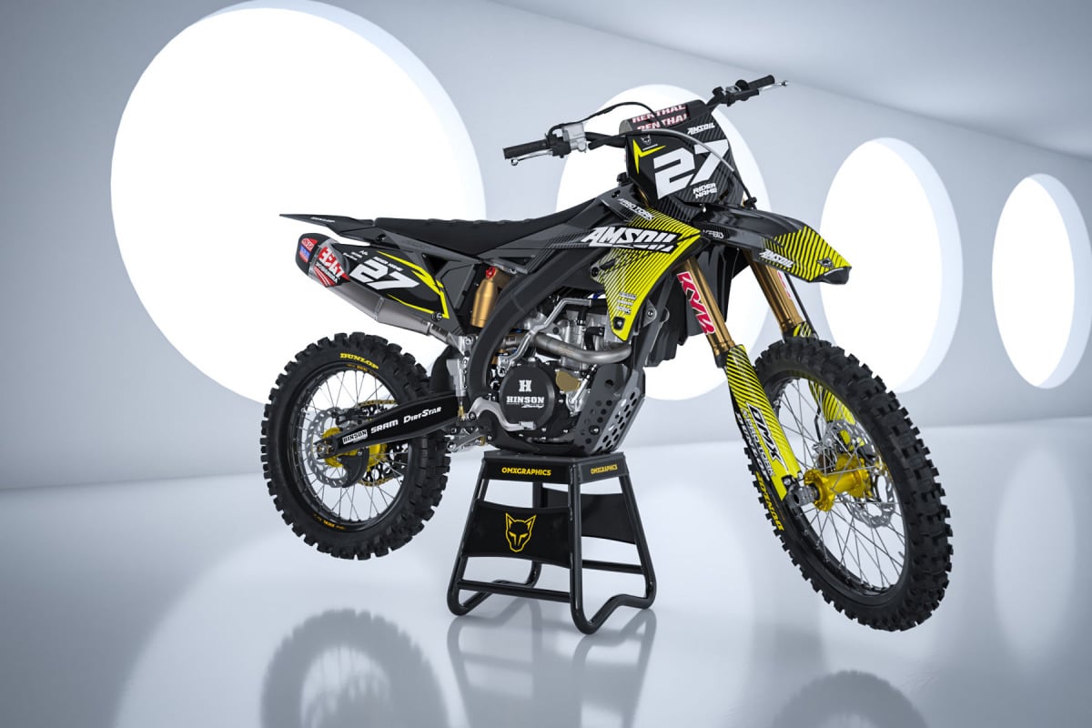 High Quality Suzuki RMZ 450 Graphics Kit Throttle Promo