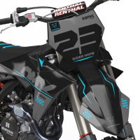 Motocross Graphics Kit For KTM SX XC Holeshot Grey Front