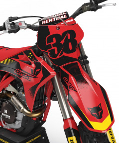 GasGas Blast Mx Graphics Kit Black Red Front