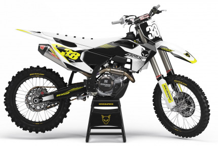 Husqvarna Blast Mx Graphics Kit Black White