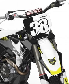 Husqvarna Blast Mx Graphics Kit Black White Front