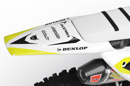 Husqvarna Blast Mx Graphics Kit Black White Tail