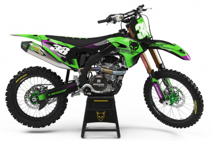 Kawasaki Blast Mx Graphics Green Black