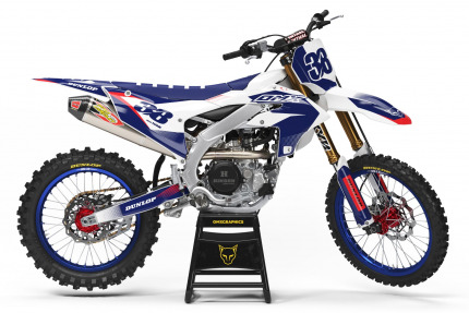 Yamaha Blast Mx Graphics White Blue