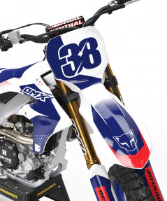 Yamaha Blast Mx Graphics White Blue Front