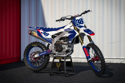 Yamaha Blast Mx Graphics White Blue Promo