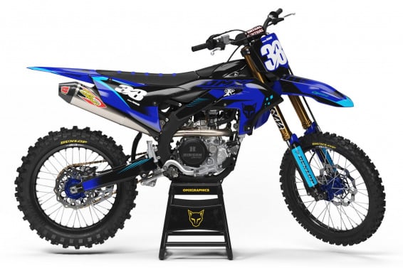 Custom Dirt Bike Graphics Blast Yamaha Blue
