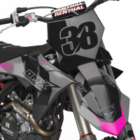 Dirt Bike Graphics For KTM Blast Grey Kit Front