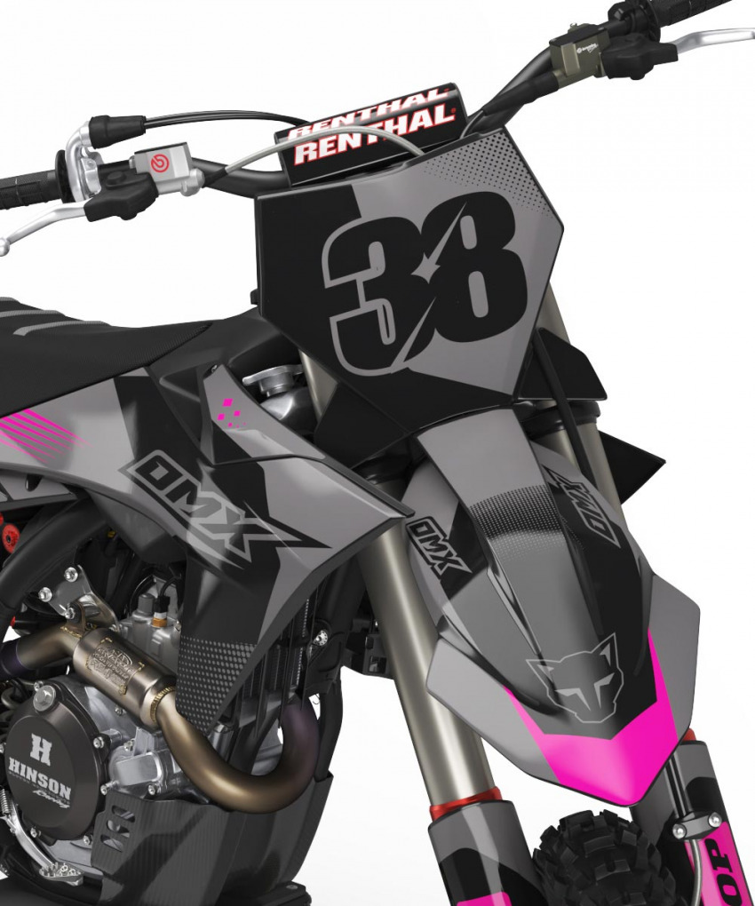 Dirt Bike Graphics For KTM Blast Grey Kit Front