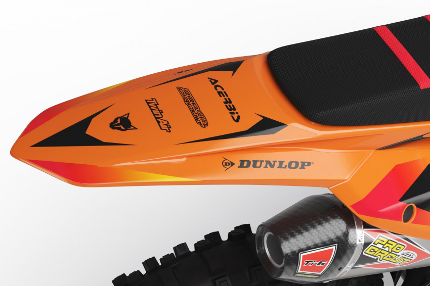 Dirt Bike Graphics for KTM Blast Orange Black Tail