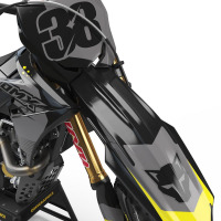 Dirt Bike Graphics for Suzuki Blast Grey Front