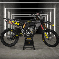 Dirt Bike Graphics for Suzuki Blast Grey Promo