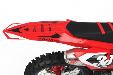 Red and Black Dirt Bike Graphics Kit For Honda - Blast - Back