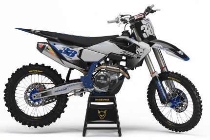 Husqvarna Blast Mx Graphics Kit Blue Grey