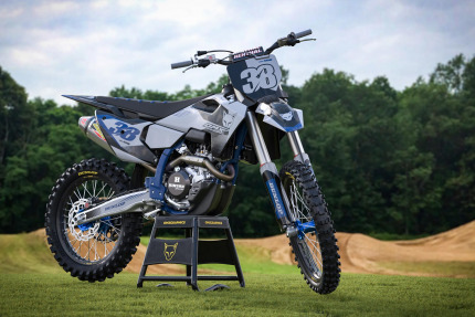 Husqvarna Blast Mx Graphics Kit Blue Grey Promo