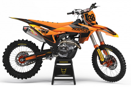 KTM Blast Mx Graphics Kit Orange