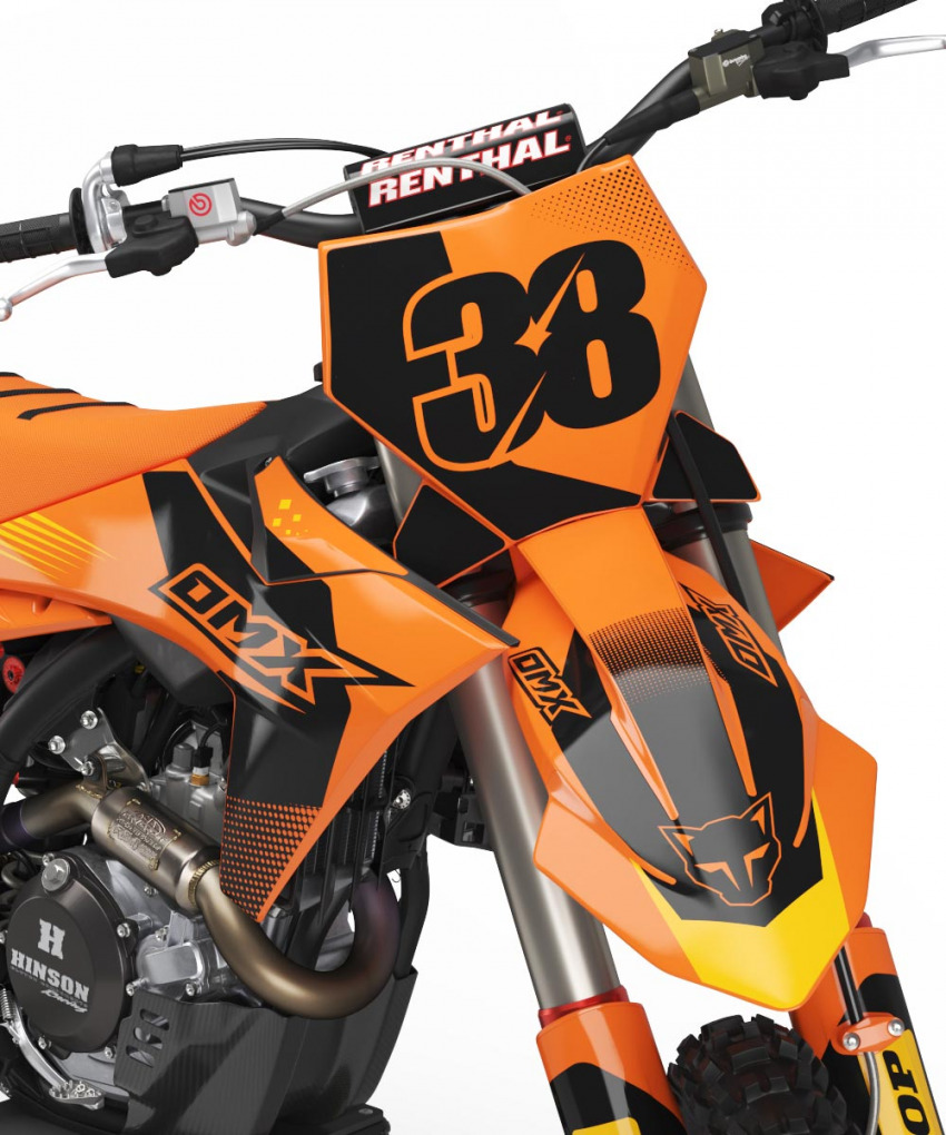 KTM Blast Mx Graphics Kit Orange Front