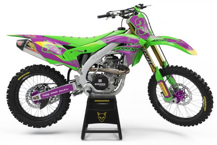 Kawasaki Blast Mx Graphics Green Purple