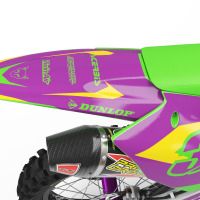 Kawasaki Blast Mx Graphics Green Purple Tail