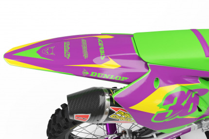 Kawasaki Blast Mx Graphics Green Purple Tail