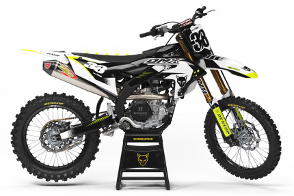 Yamaha Blast Mx Graphics White Black