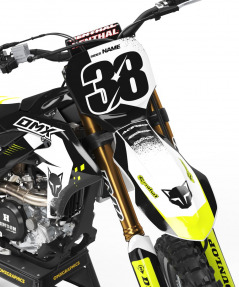 Yamaha Blast Mx Graphics White Black Front